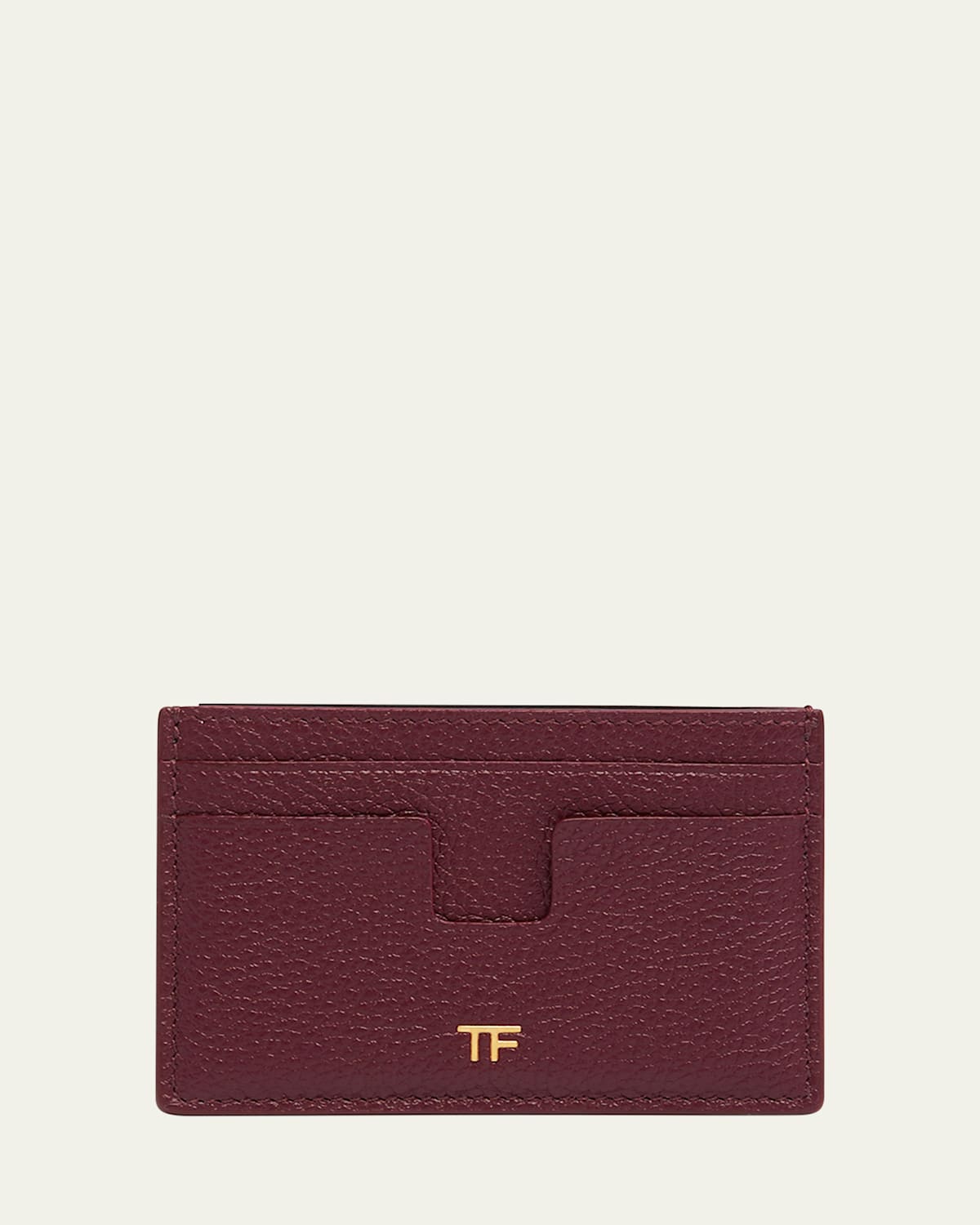 Tom Ford Tf Card Holder In Grained Leather