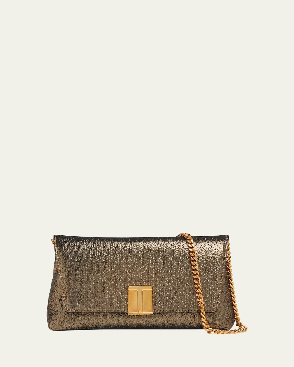 Tom Ford Nobile Mini Clutch Bag In Laminated Fabric