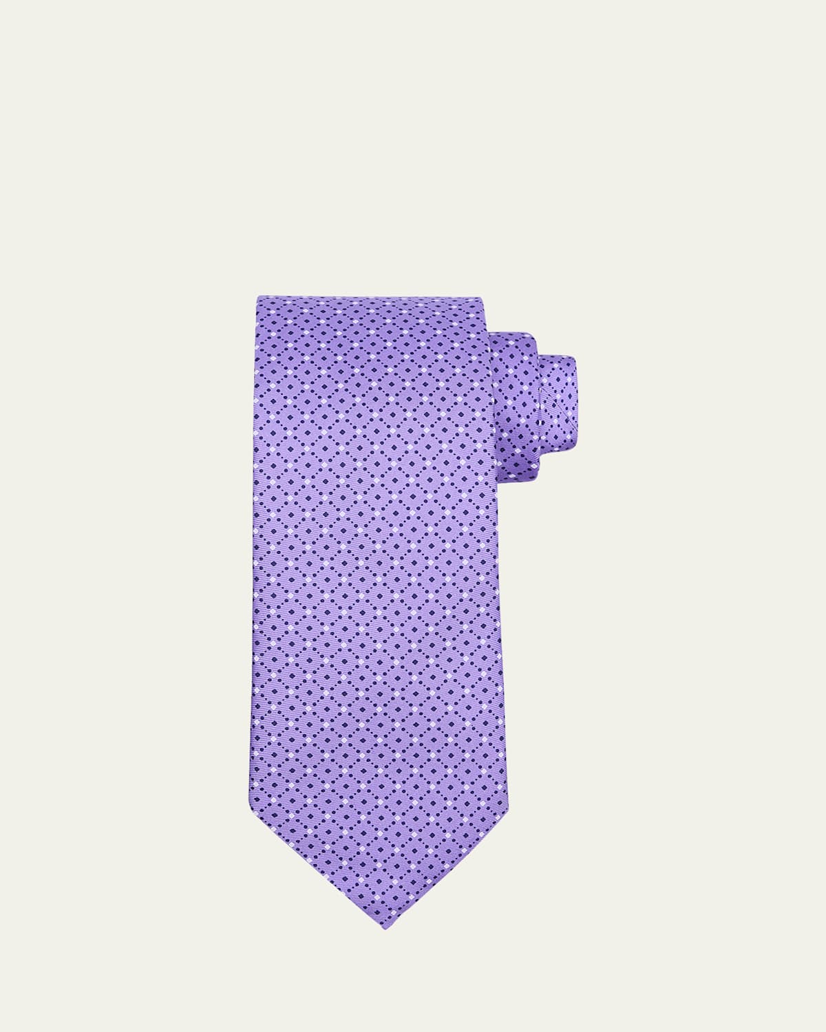 Men’s Diamond-Print Silk Tie