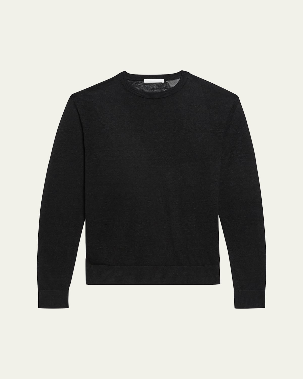 Men's Linen Logo Long-Sleeve Top