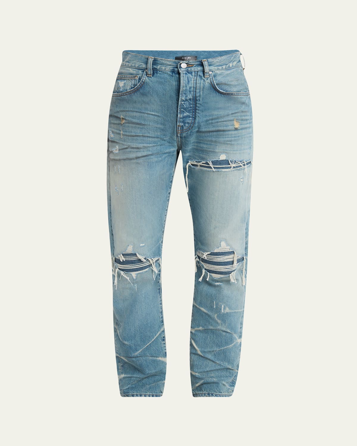 Amiri Men's Mx1 Destroyed Straight Jeans