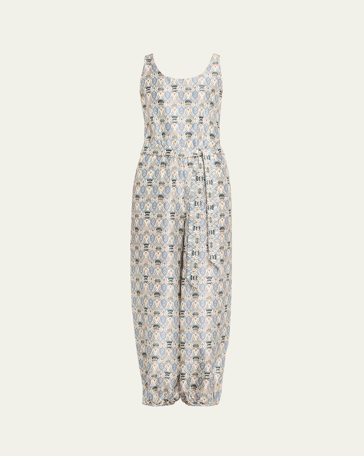 Nadia Belted Wide-Leg Cuffed Romper