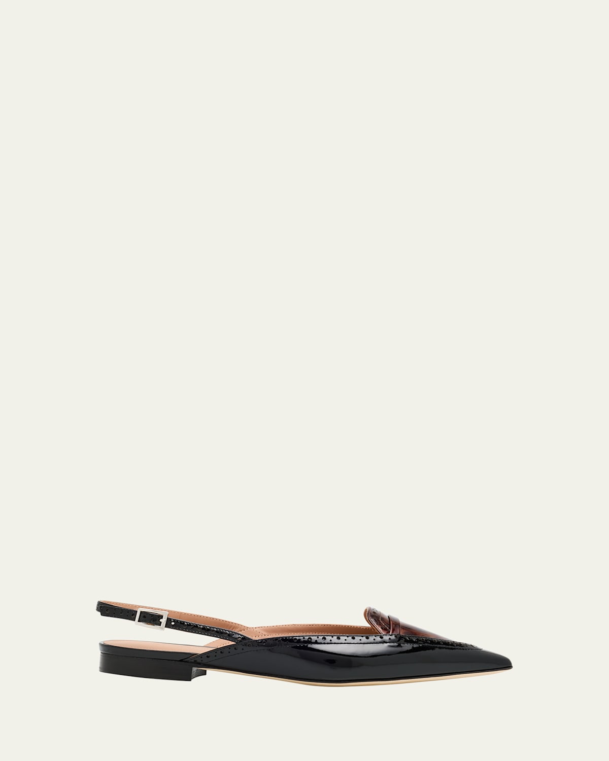 Laurie Pointed-Toe Slingback Ballerina Flats