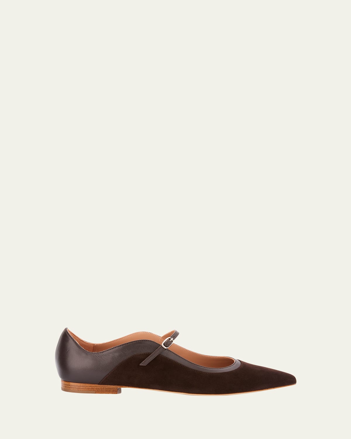 Corina Monoblock Pointed-Toe Ballerina Flats