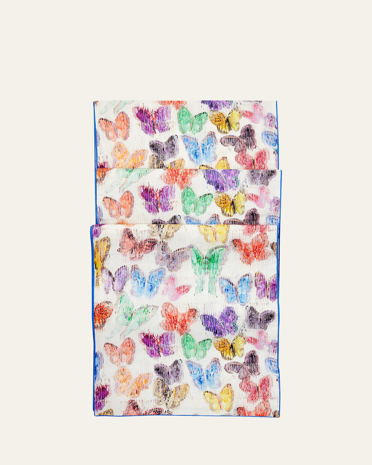 Hunt Slonem Spring Butterflies Reversible Linen Table Runner, 15" x 108" | Thumbnail 4 Hunt Slonem Spring Butterflies Reversible Linen Table Runner, 15" x 108" | Thumbnail 4