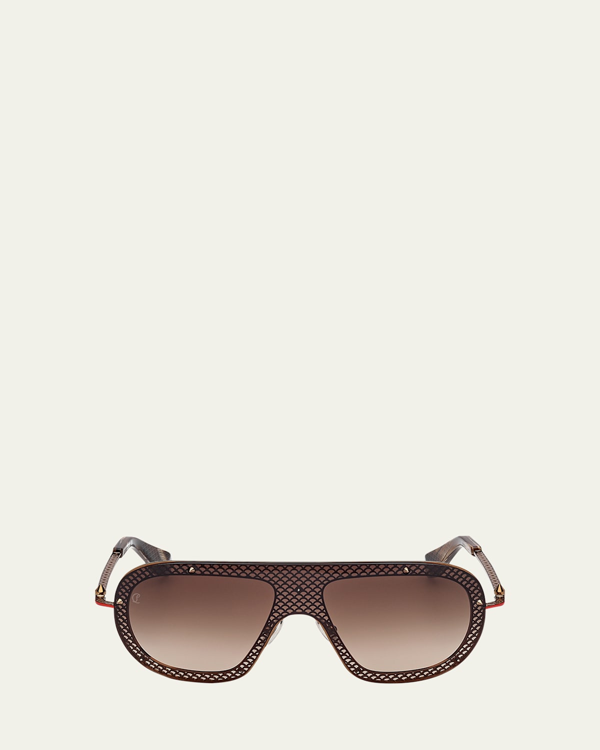 Studded Metal Shield Sunglasses
