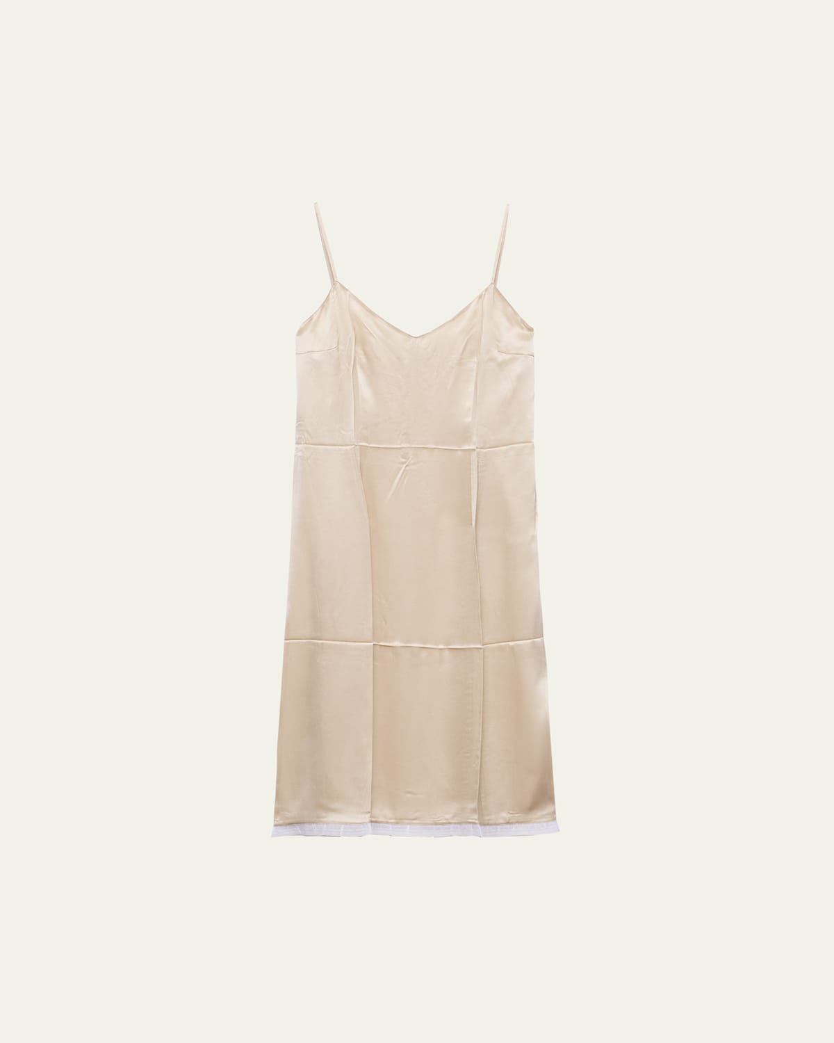 Prada Slip Crepe Satin Dress In F0f24 Deserto