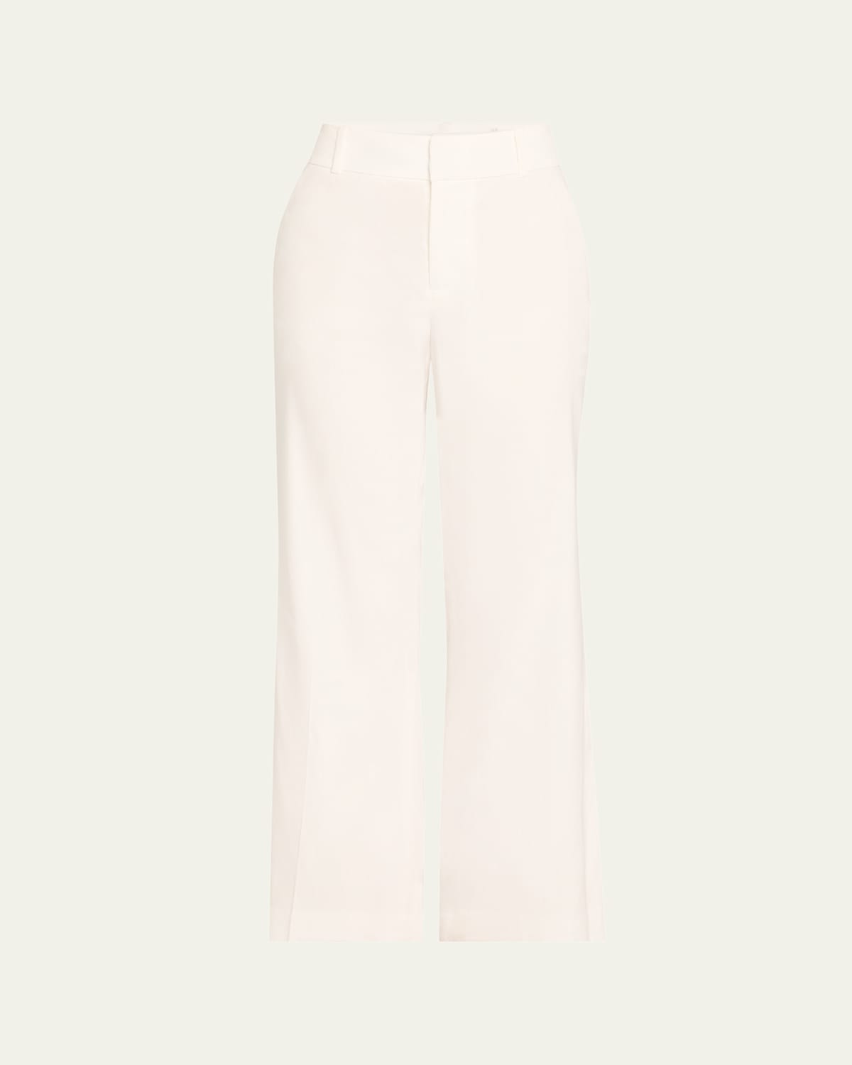 ALICE AND OLIVIA QUINN HIGH-RISE ANKLE KICK FLARE PANTS 