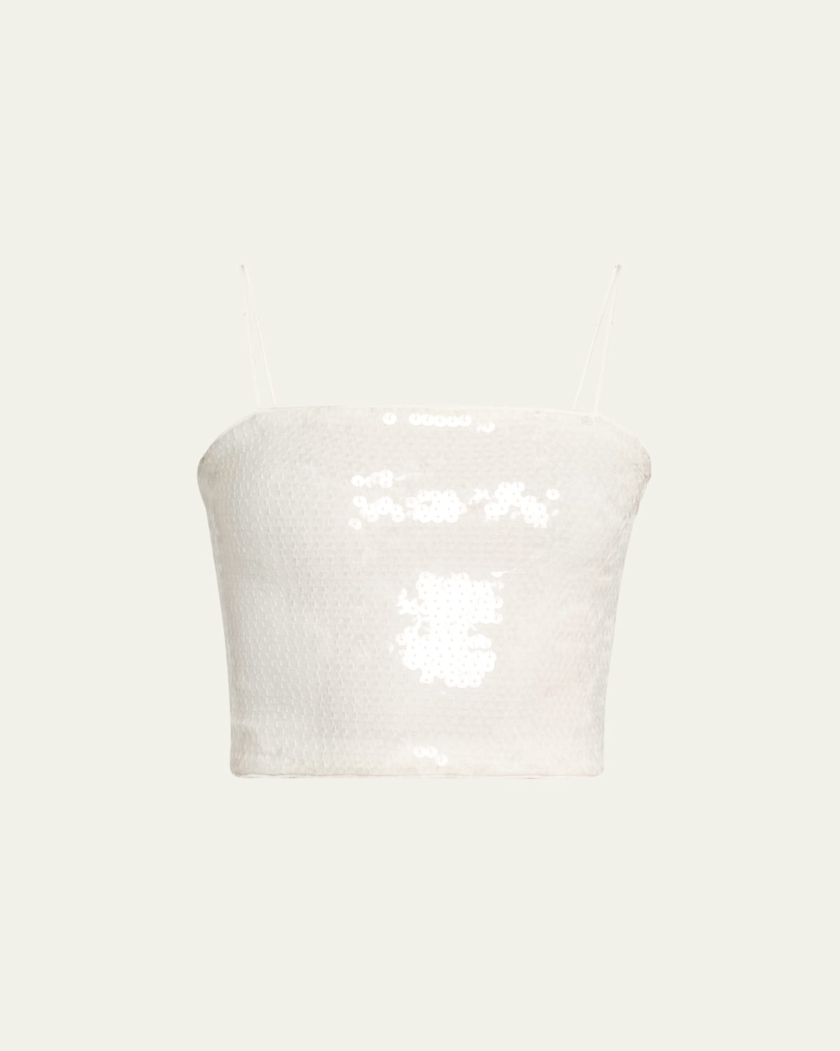 Alice And Olivia Ceresi Sequined Spaghetti-strap Bandeau Top