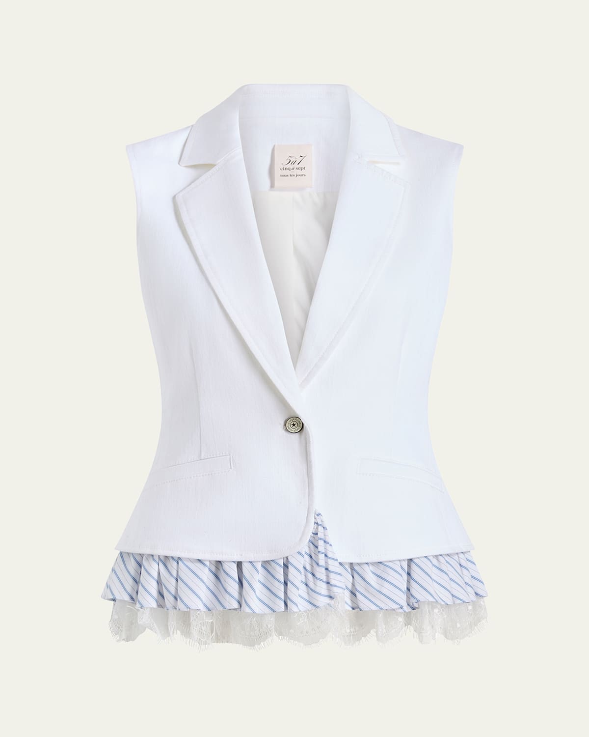 Roxie Le Petit Ruffle Denim Vest