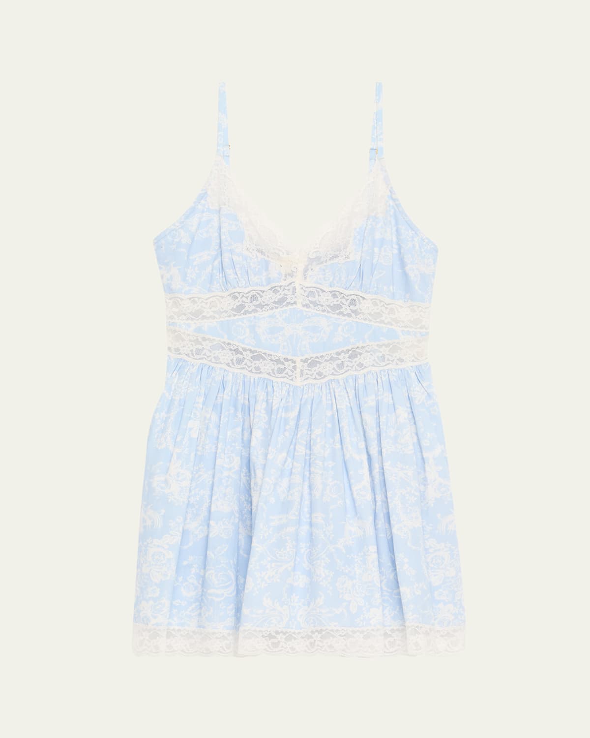 Ressie Lace-Trim Mini Dress