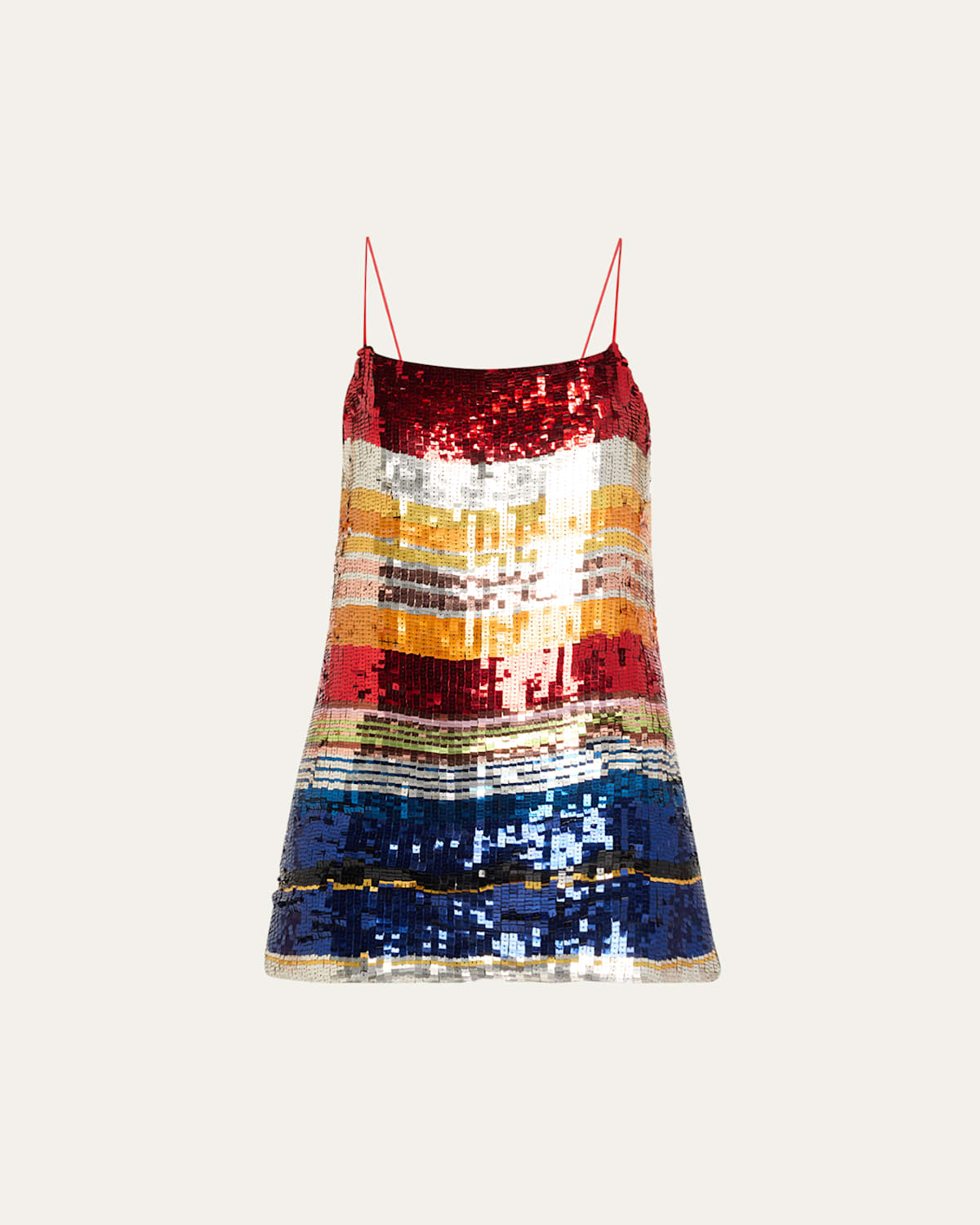 Alice And Olivia Bridget Spaghetti-strap Sequined Mini Dress