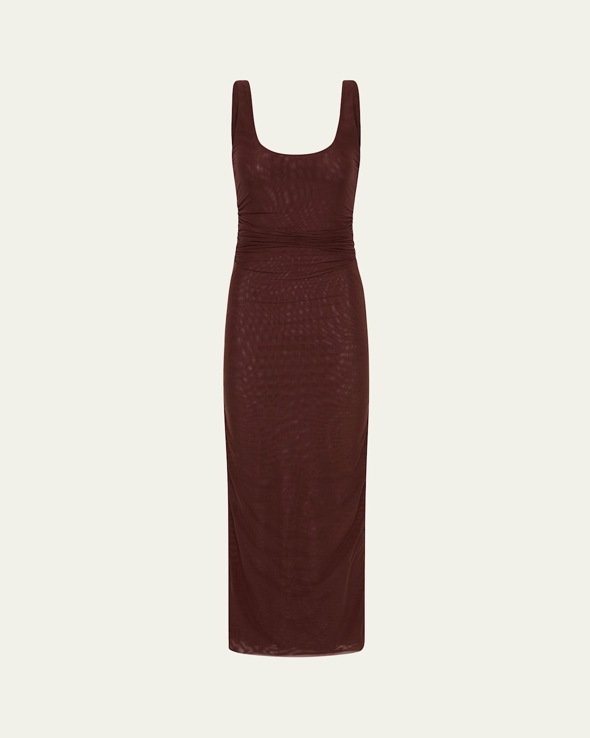 Sir Jacques Twist Midi Dress In Brown