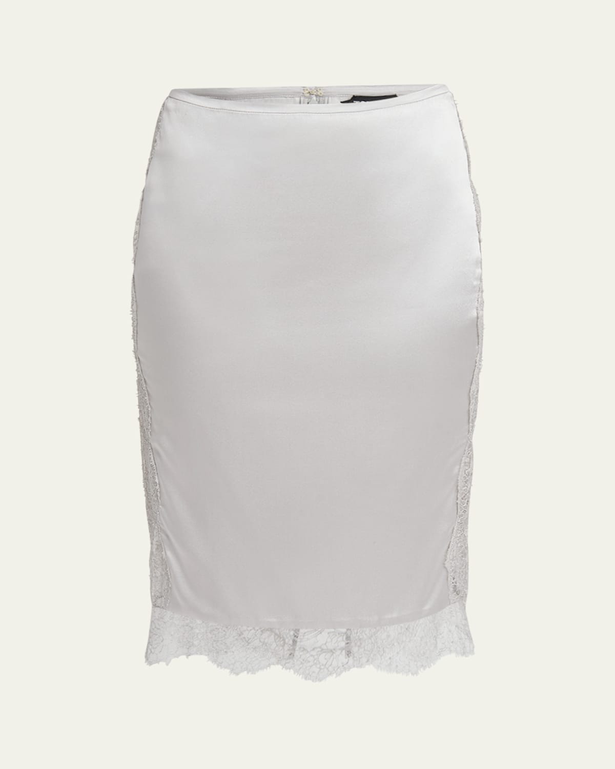 Tom Ford Lace-inset Stretch Crepe Satin Skirt