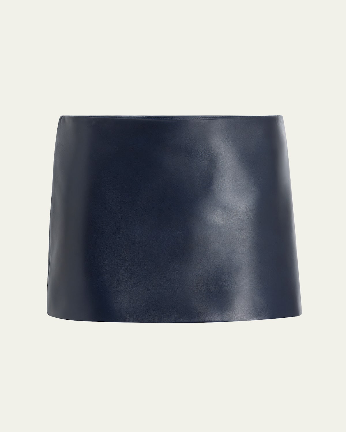 Khaite Jett Leather Mini Skirt