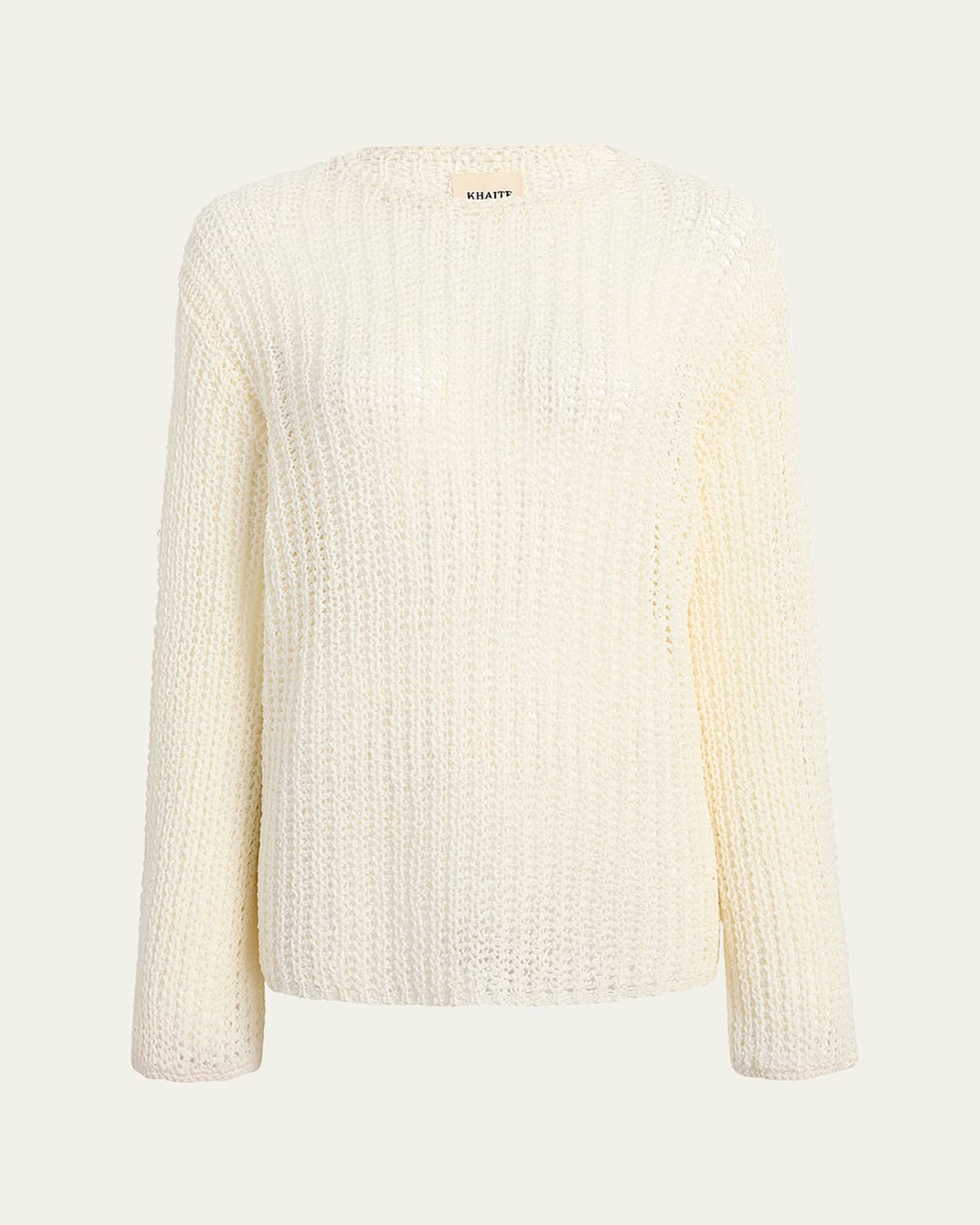 Khaite Elowen Cotton Open-knit Sweater