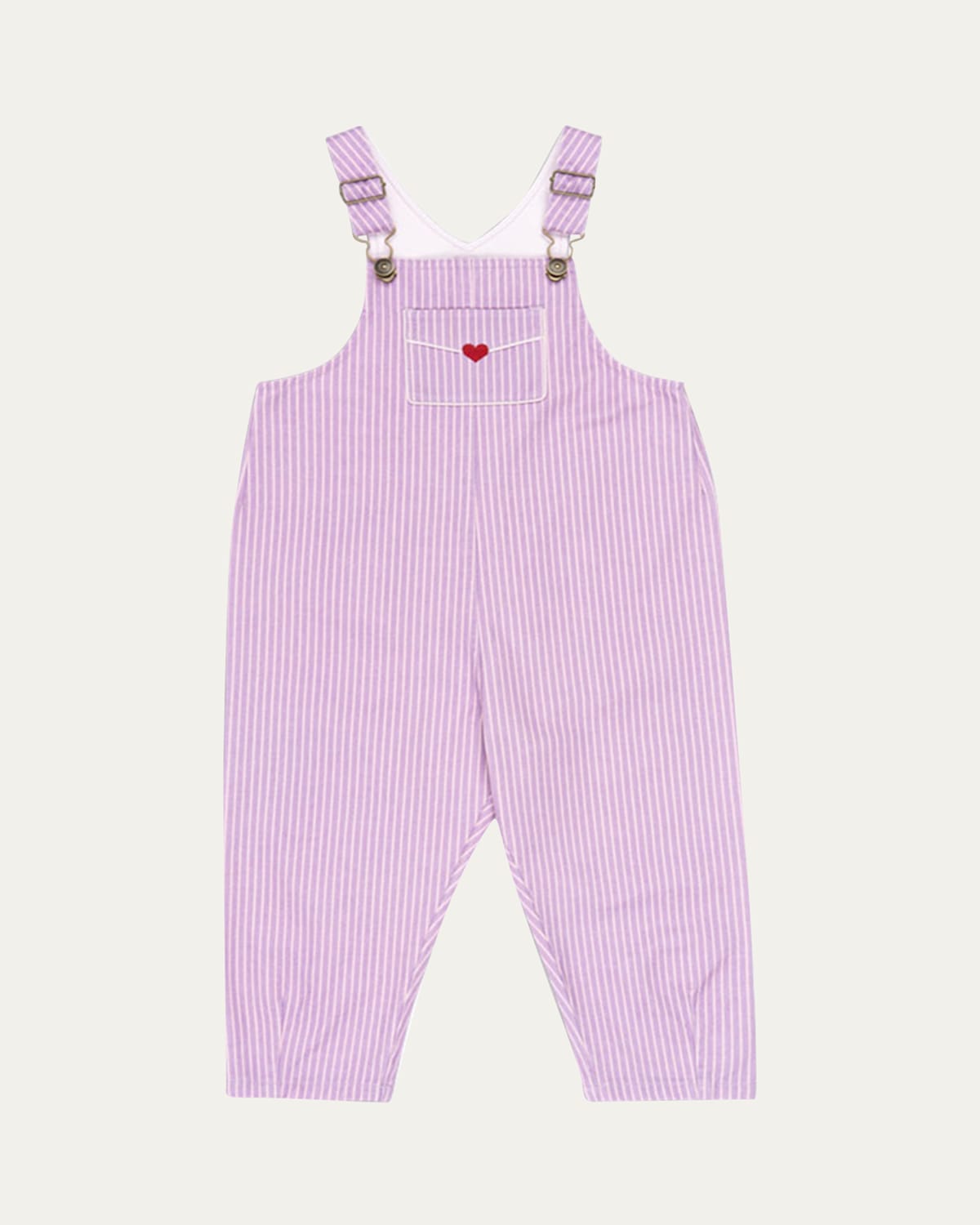 Konges Slojd Rosie H-w X Girl's Love Letter Overalls In Pink