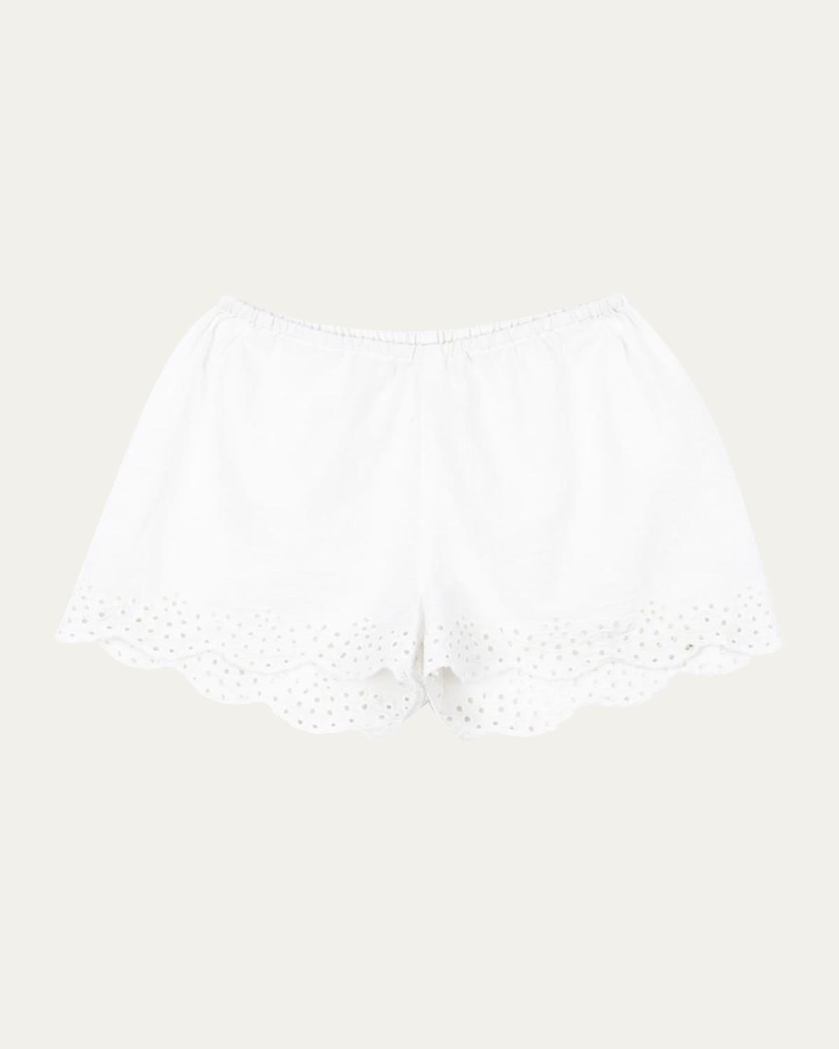 Konges Slojd Rosie H-w X Girl's Fiori Broderie Shorts In White