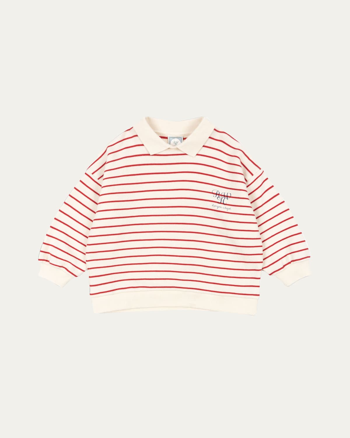 Konges Slojd Rosie H-w X Kid's Striped Sweatshirt In Red
