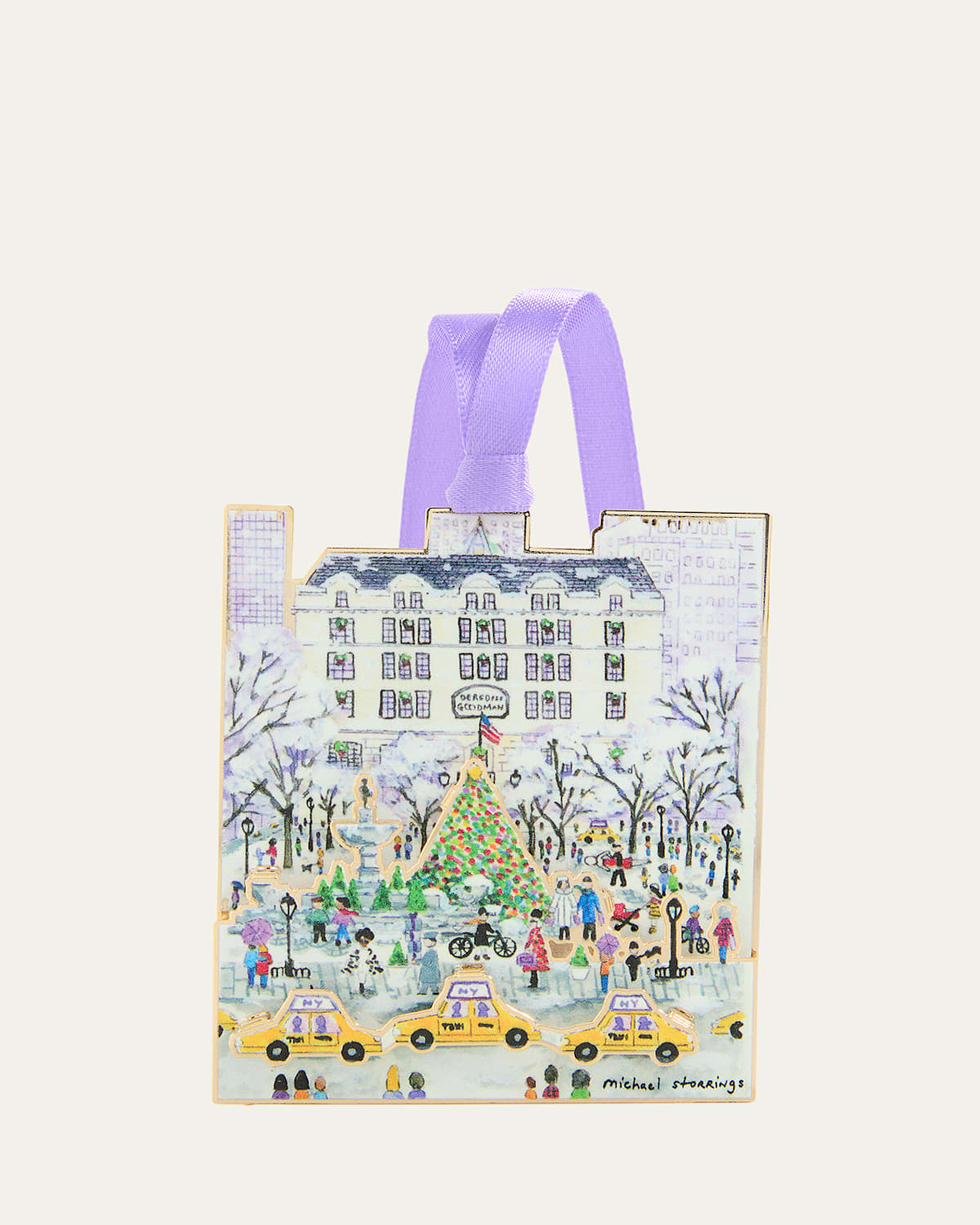 Michael Storrings Bergdorf Goodman Storefront Christmas Ornament In Multi