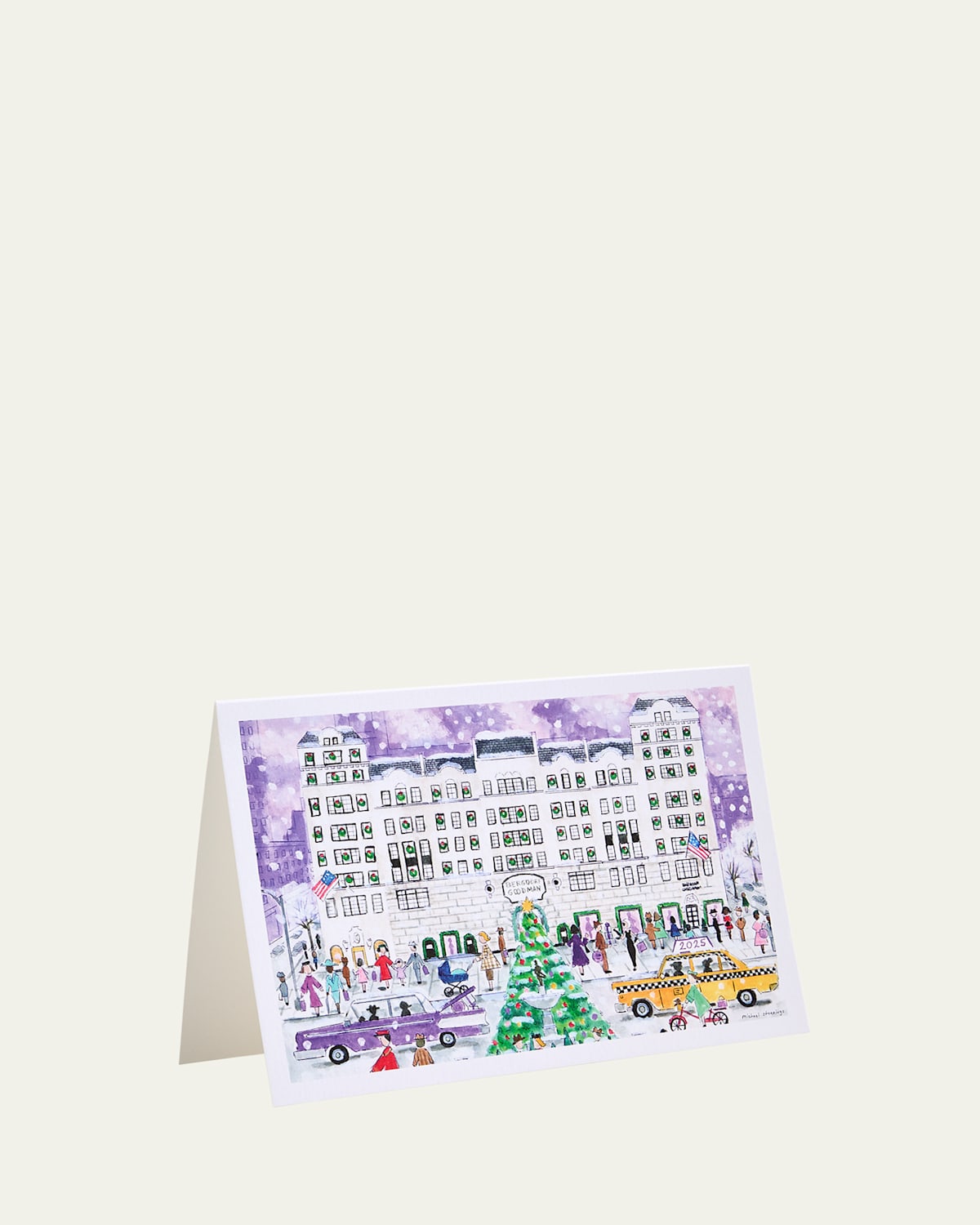 Michael Storrings Bergdorf Goodman Holiday Note Cards, Set Of 8 In Multi