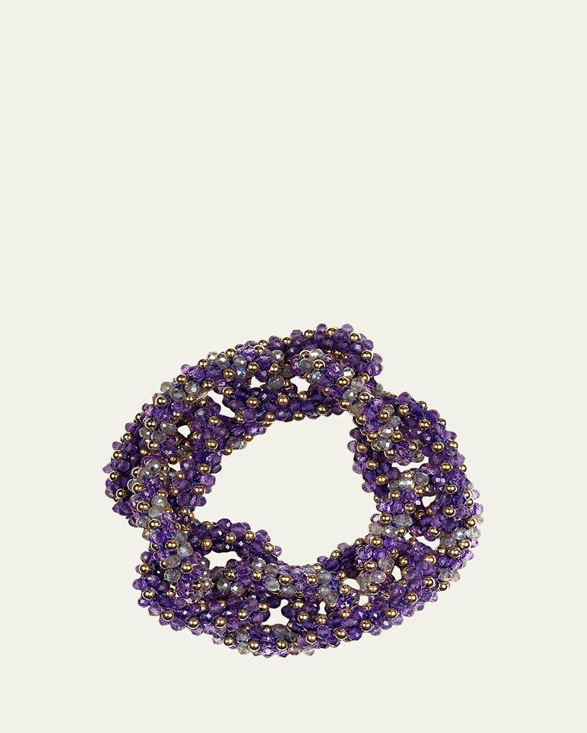 Meredith Frederick 14K Amethyst and Labradorite Elsa Link Bracelet