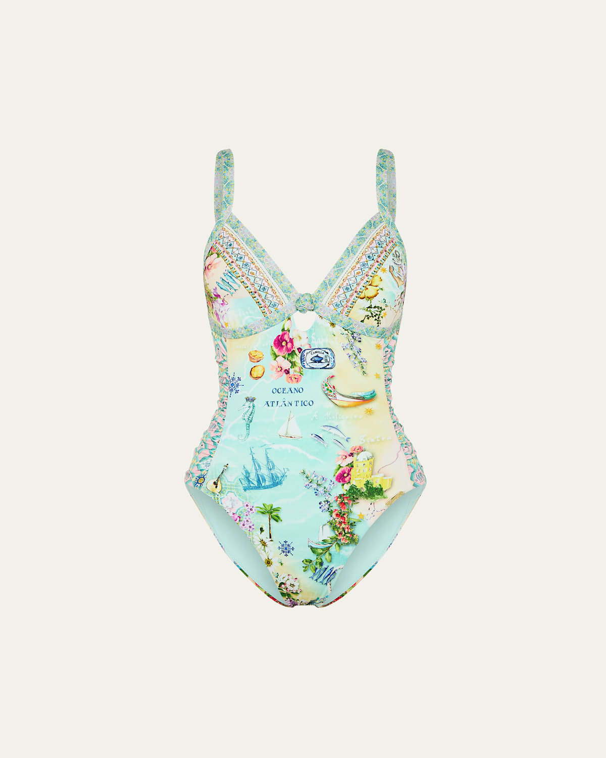Just Coasting Paneled One-Piece Swimsuit