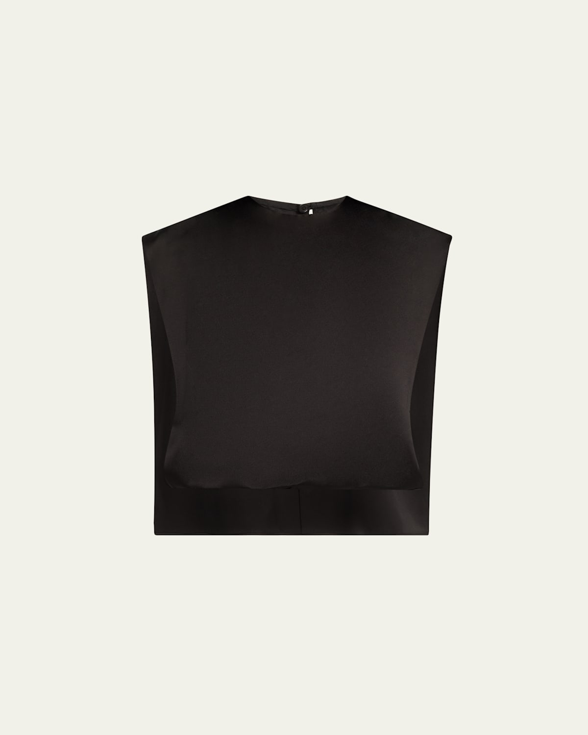 Heirlome Athena Satin Sleeveless Cape Top In Black