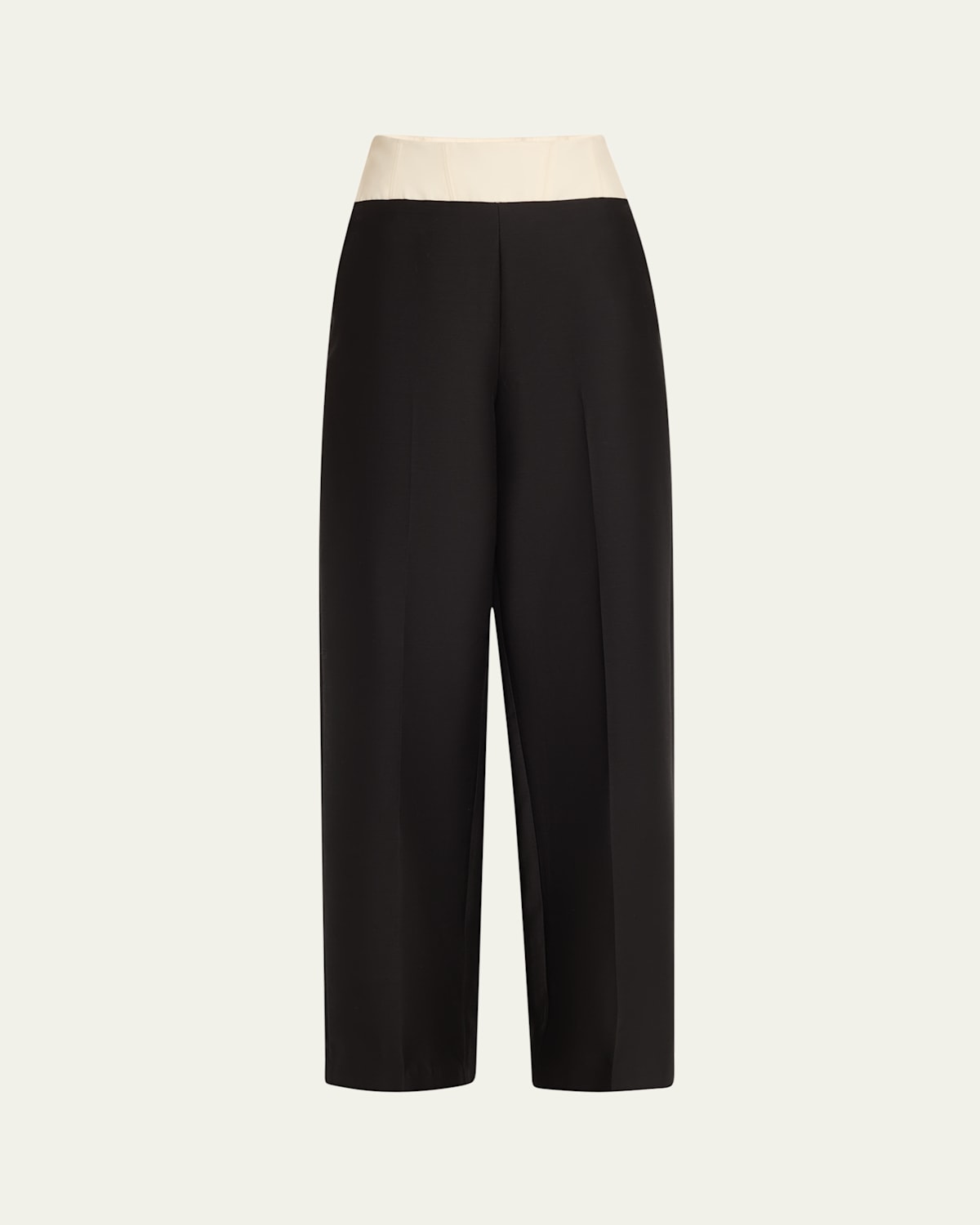 Dakota Corset-Waist Straight-Leg Trousers