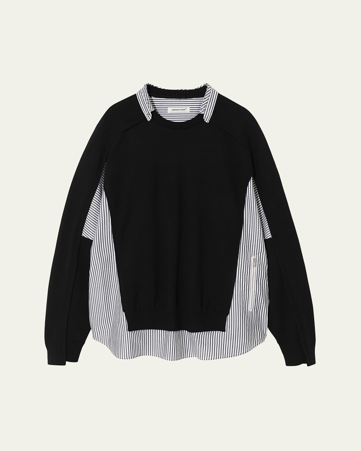 UNDERCOVER Striped Shirt Knit Sweater