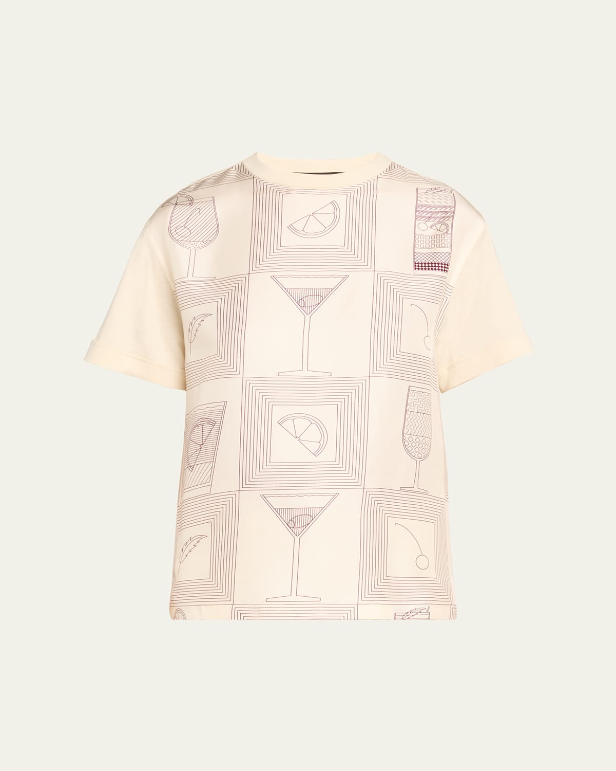 Loro Piana Mazzorbo Short-sleeve Silk Cotton T-shirt In Purple