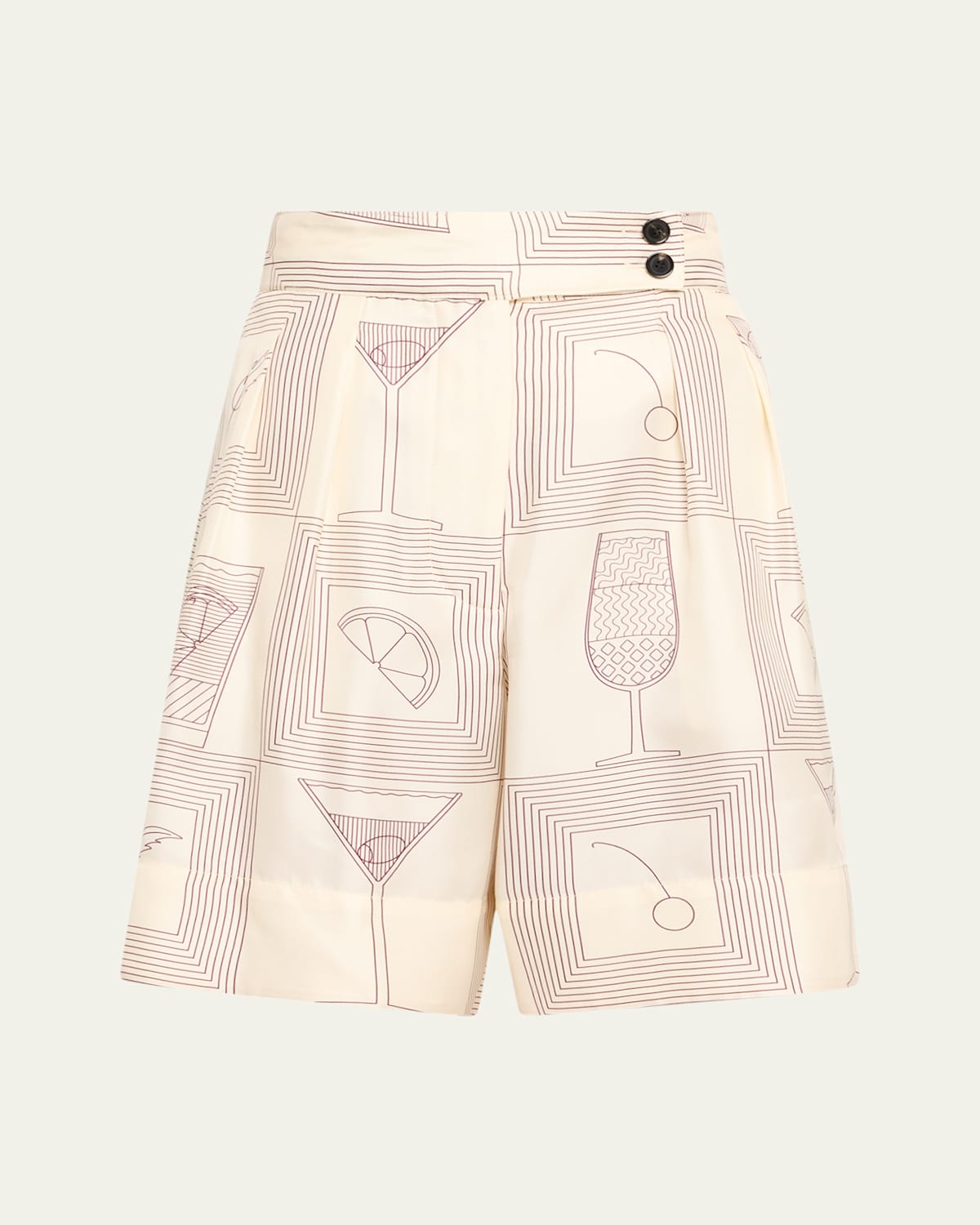 Loro Piana Dorin Aperitivo Twill Pleated Bermuda Shorts In Neutral