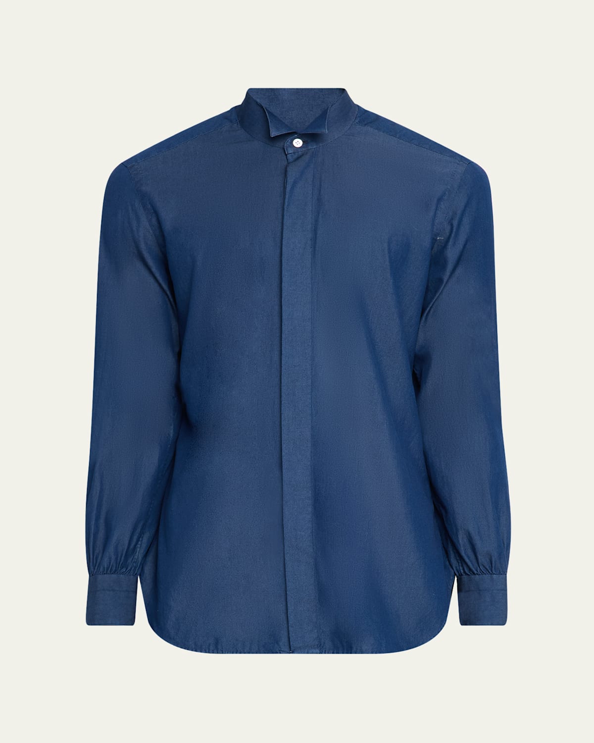 KITON MEN'S CHAMBRAY TUXEDO SHIRT 