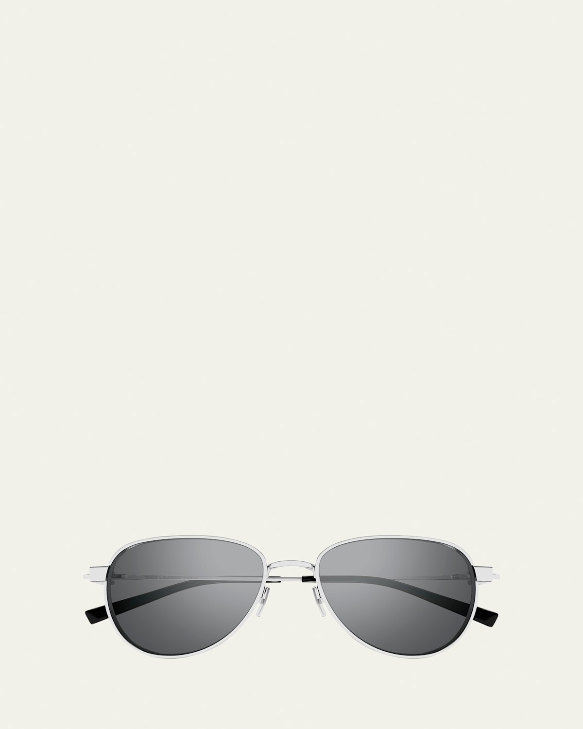 Saint Laurent Sl772 Metal Aviator Sunglasses In Silver