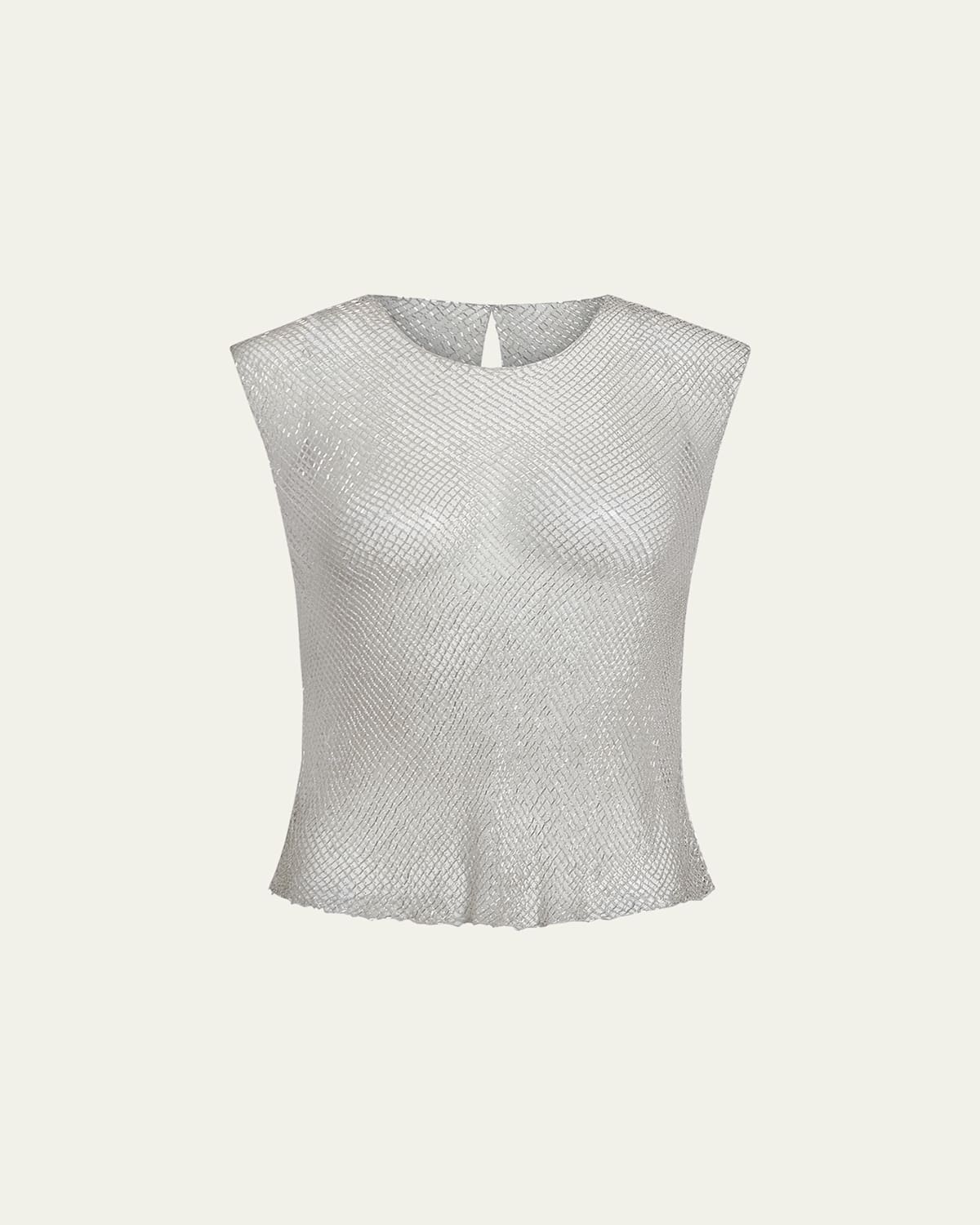 Chloe Woven Mesh Top
