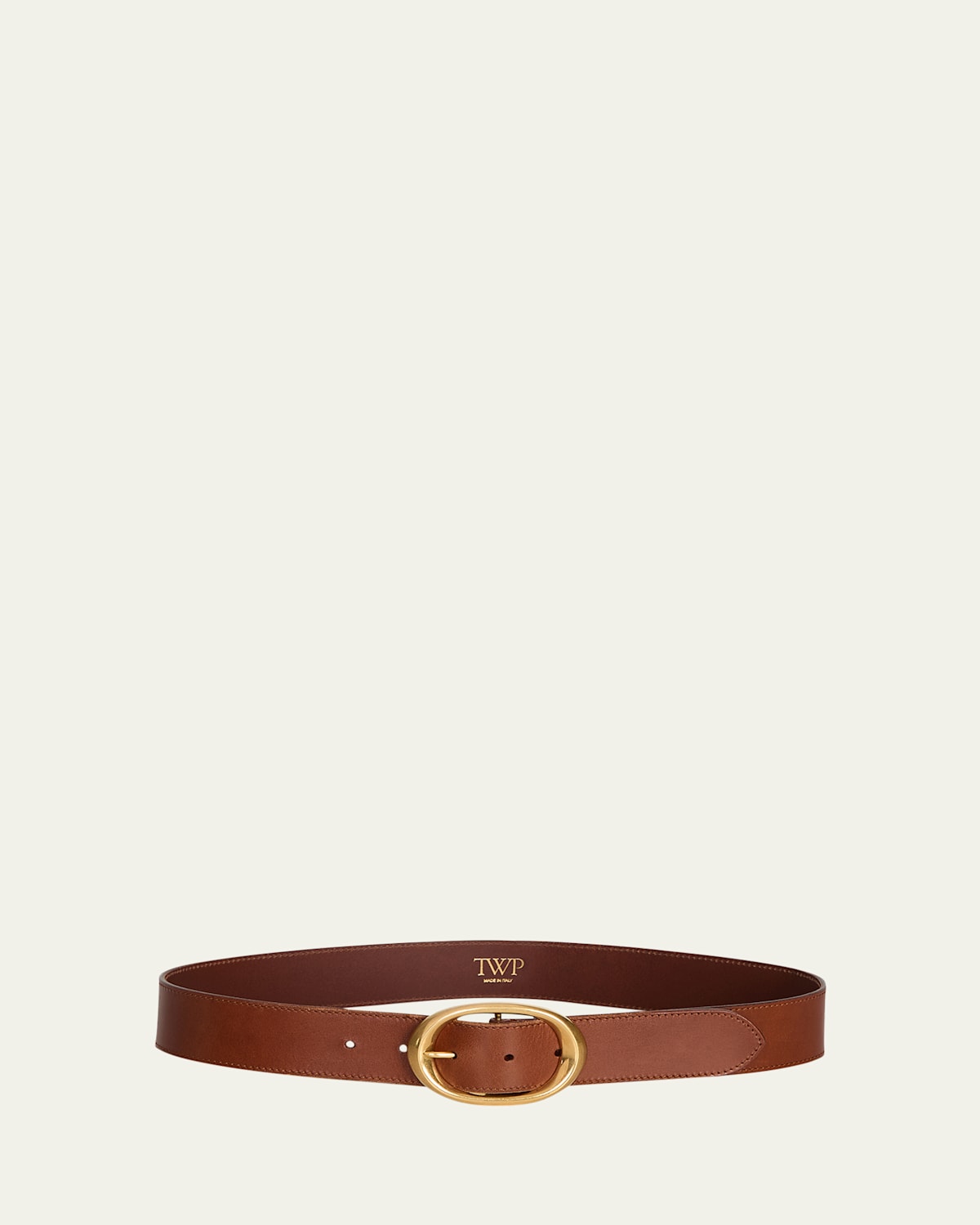 Twp Wide Leather Belt In Brown