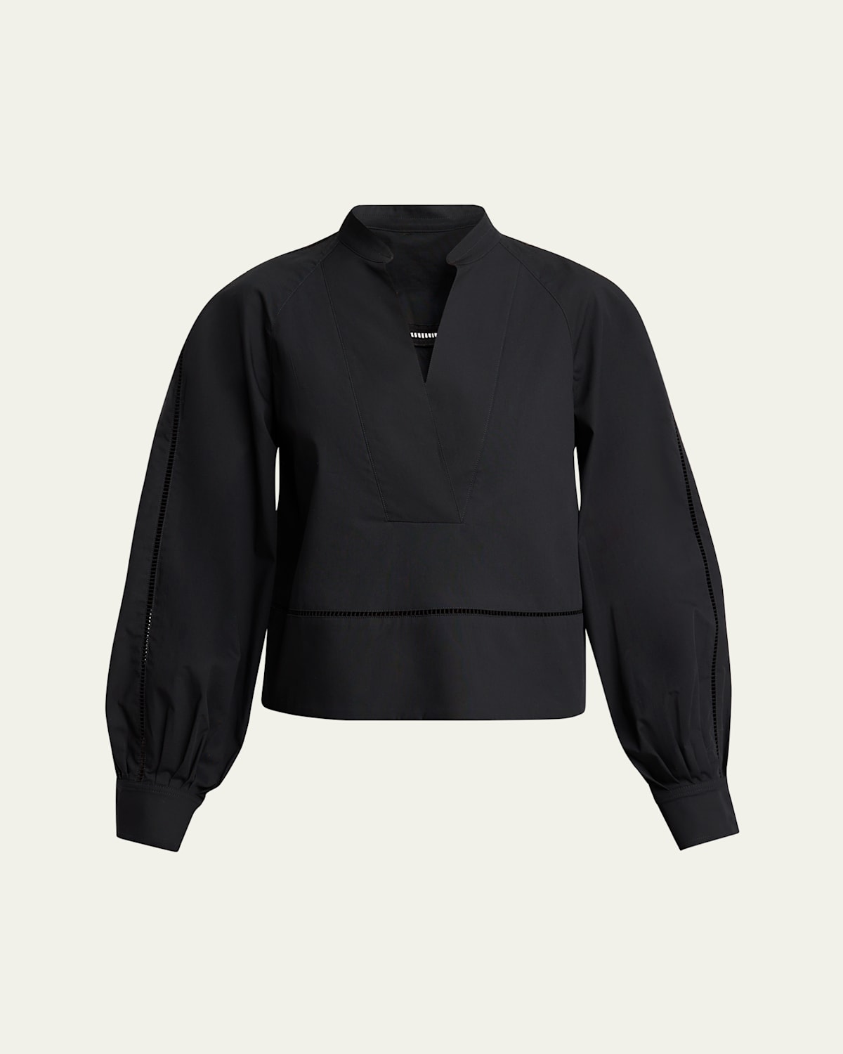 Proenza Schouler Grayson Ladder Stitch Poplin Top