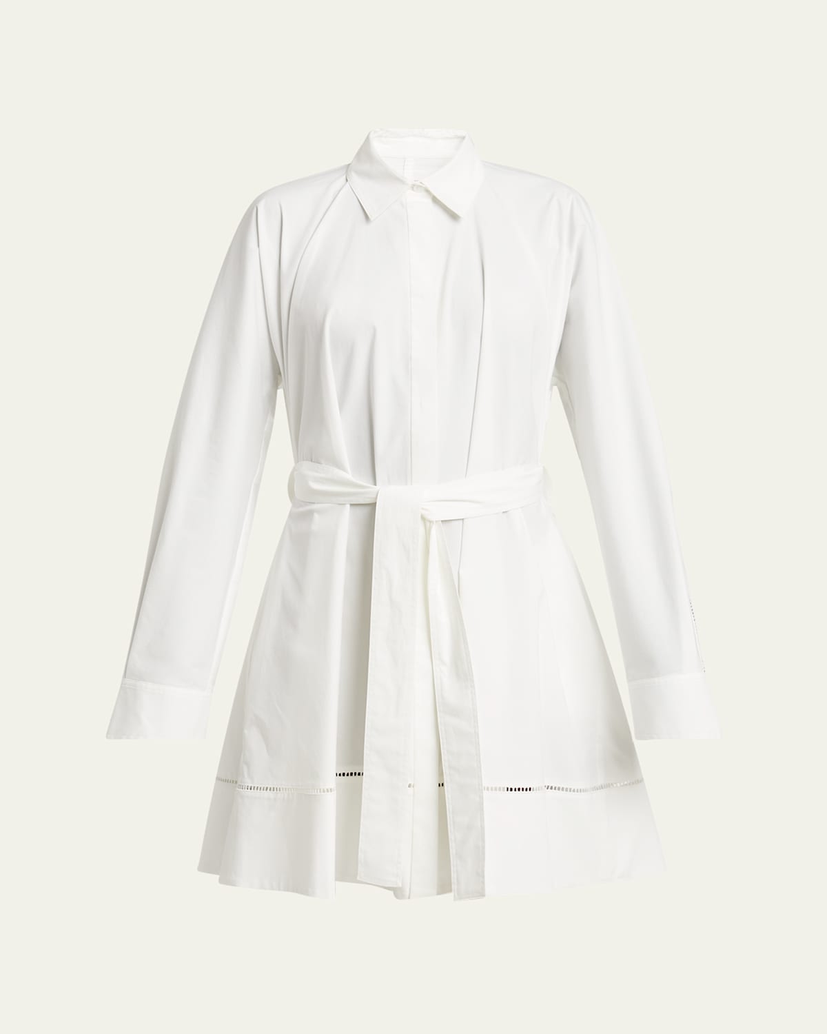 Shop Proenza Schouler Sammy Belted Ladder Stitch Poplin Dress