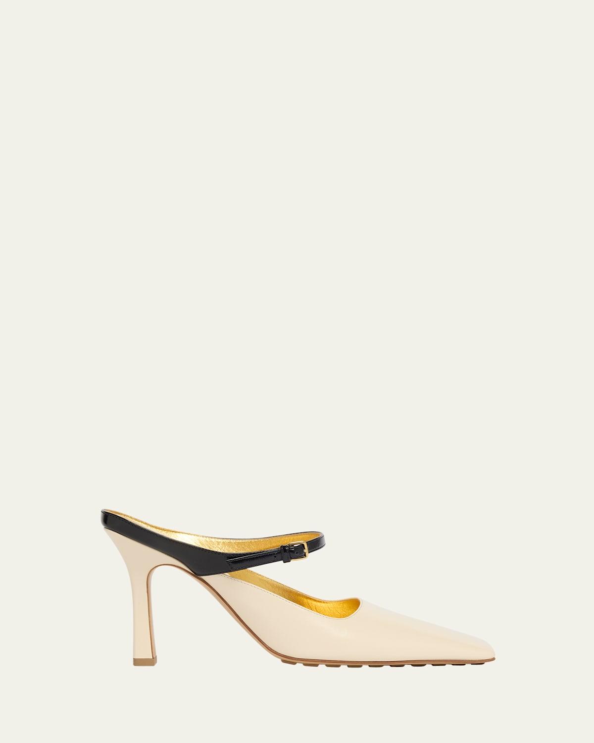 Bottega Veneta Nappa Leather Mary Jane Pumps In Black