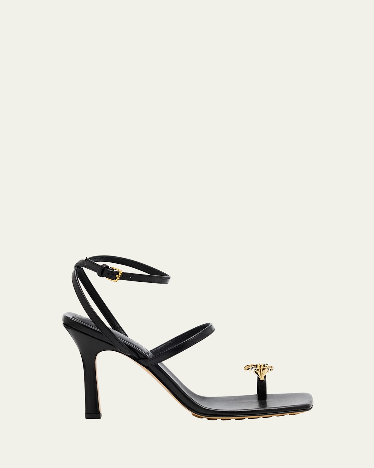 Bee Strappy Nappa Leather Sandals