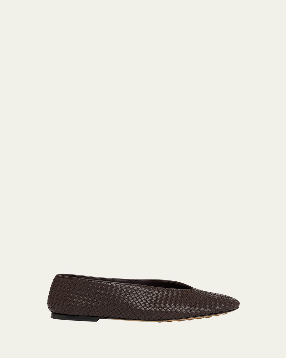 Bottega Veneta Micro Woven Nappa Leather Ballerina Flats