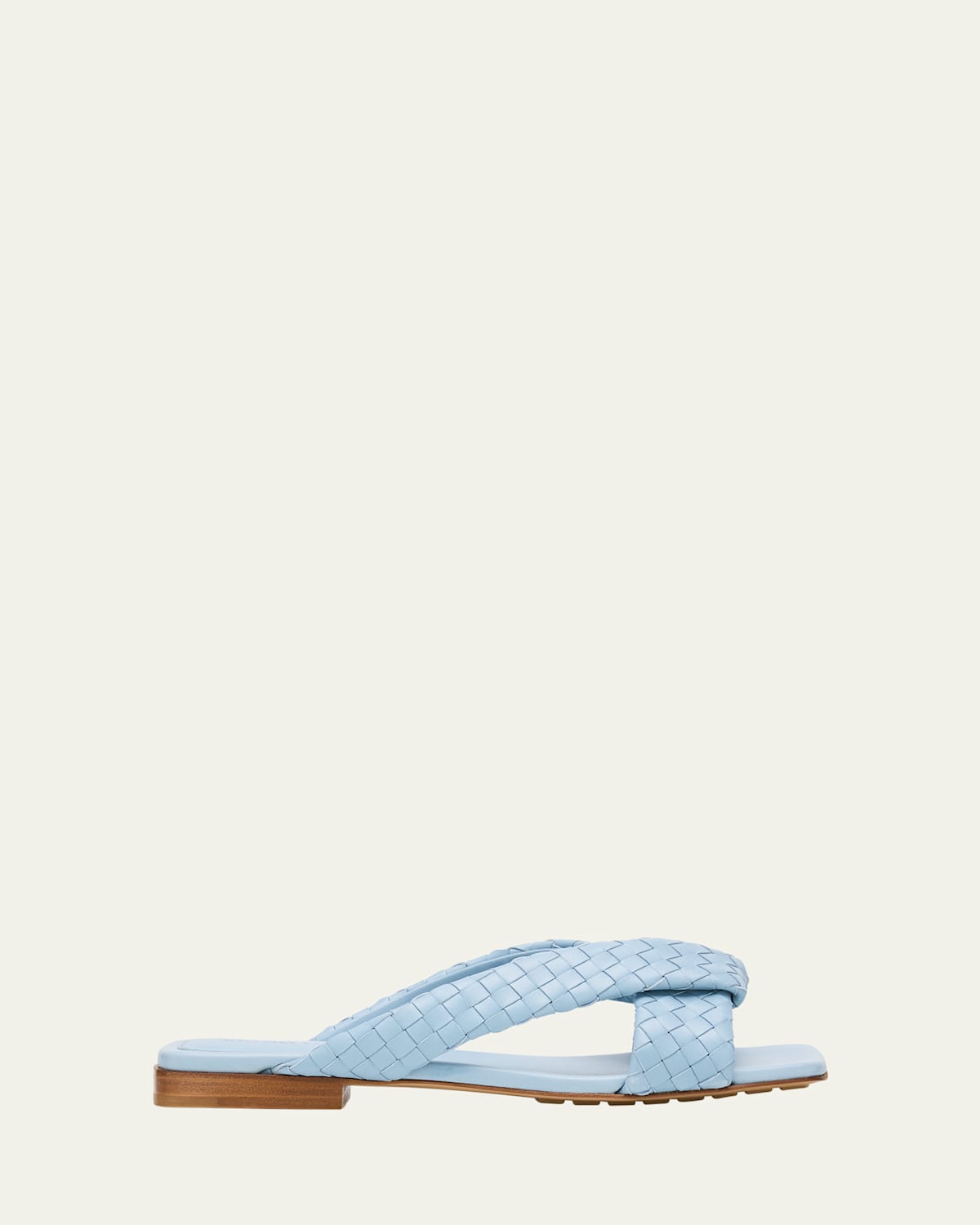 Bottega Veneta Riva Intrecciato Flat Mule Sandals