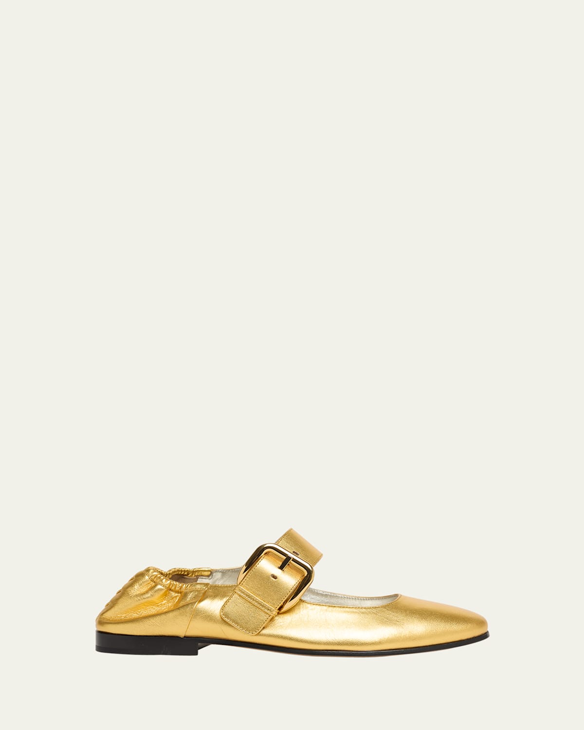 Bottega Veneta Astaire Leather Mary Jane Ballerina Flats