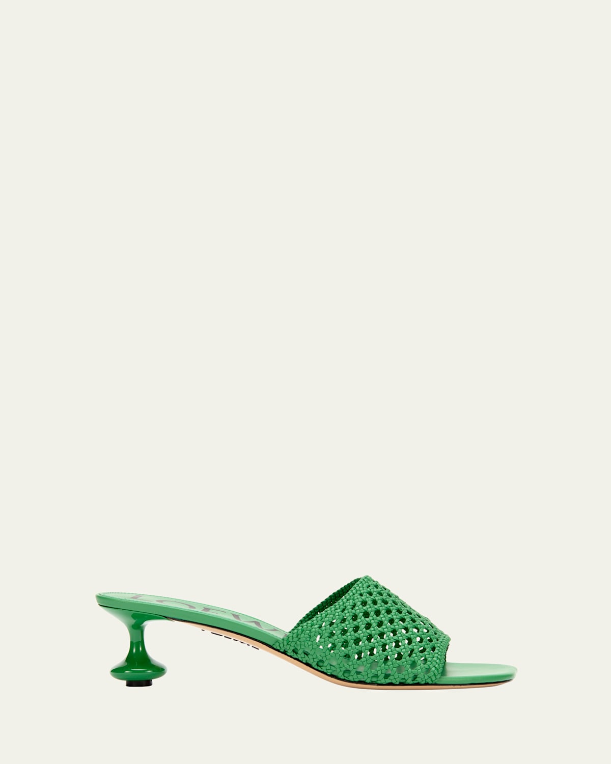 Toy Leather Woven Slide Sandals