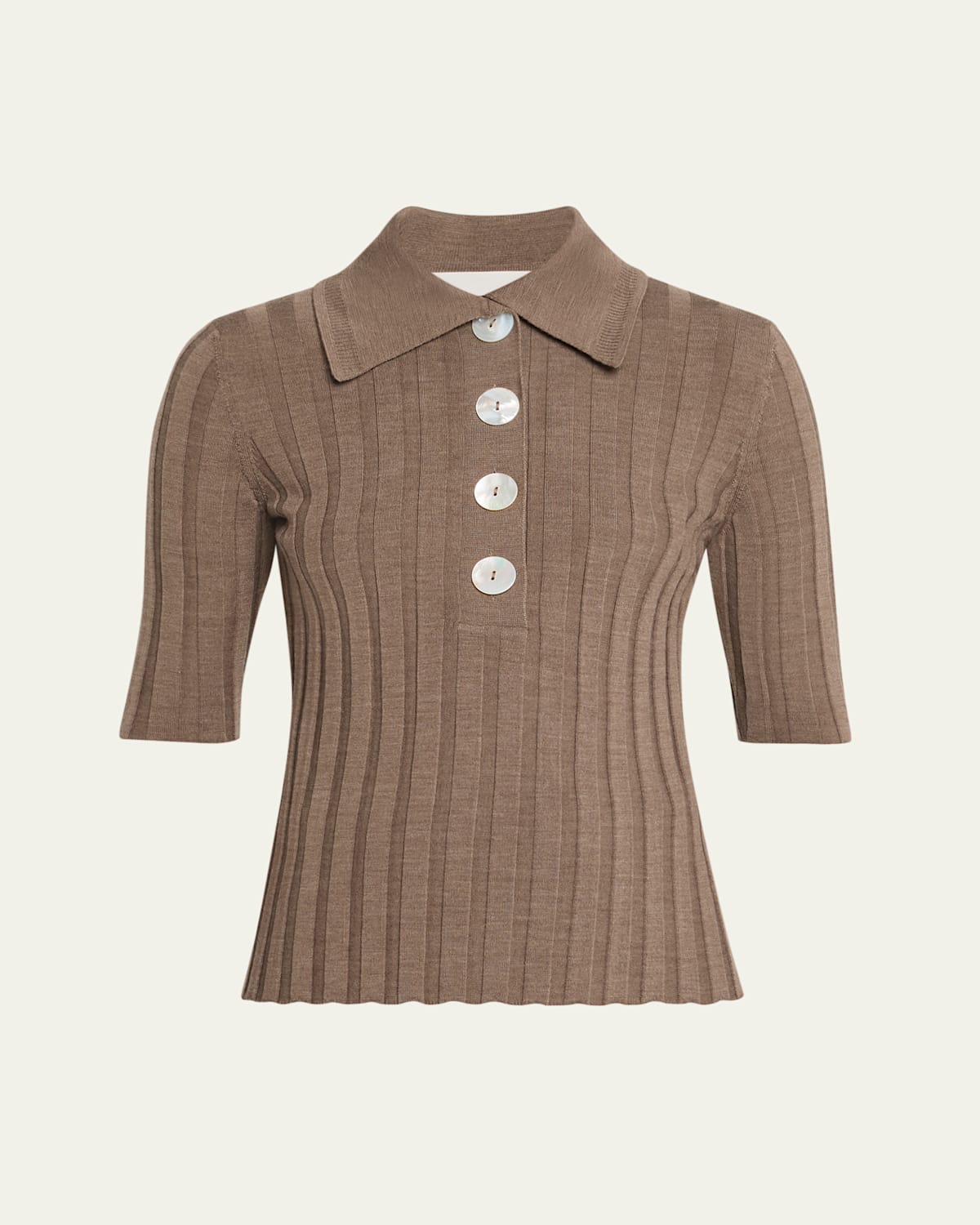 Sugarman Rib Knit Polo Shirt