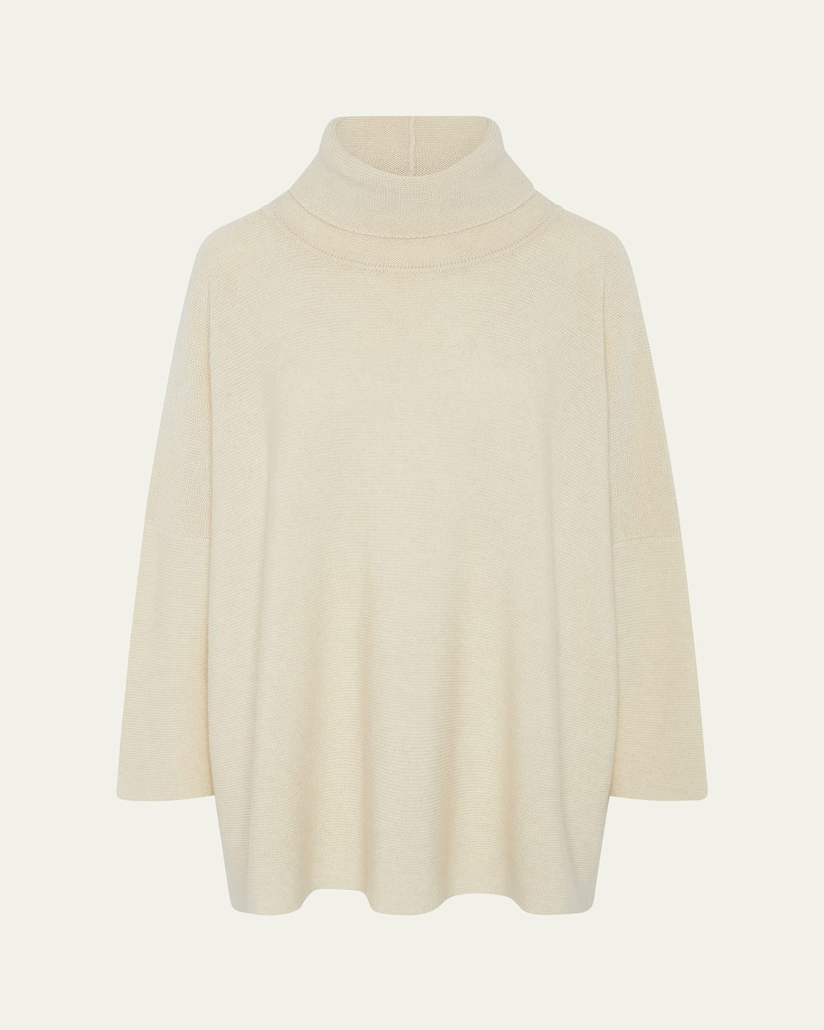 Eskandar Slim Sleeve Monks Top (long Length) In White