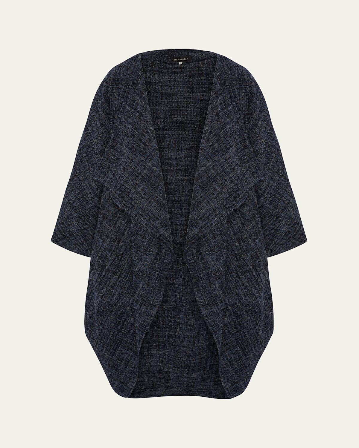 Eskandar Cocoon Coat In Multi