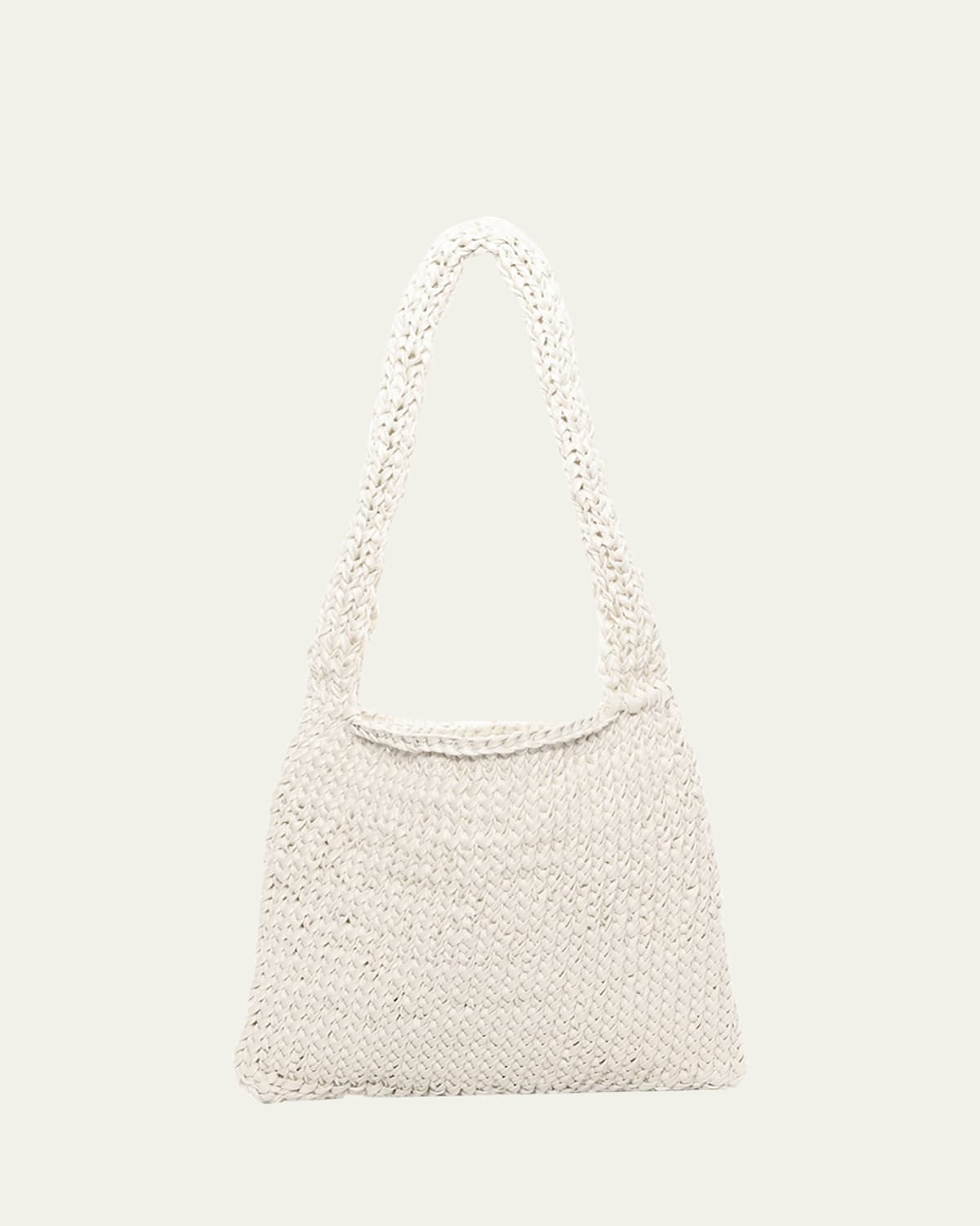 The Row Didion Woven Shoulder Bag In Waxed Cotton In White