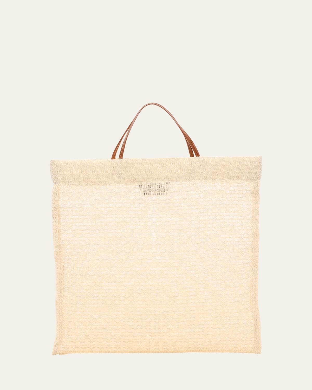 The Row Barn Mini Tote Bag In Vivid Mesh In White