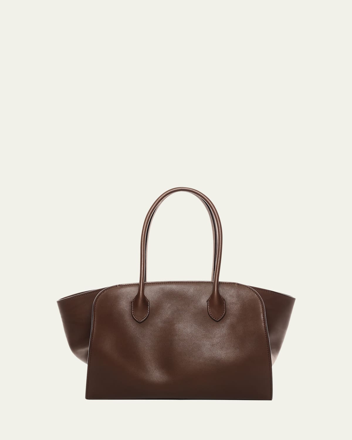 The Row Marlo 12 Tote Bag In Saddle Leather In Brown